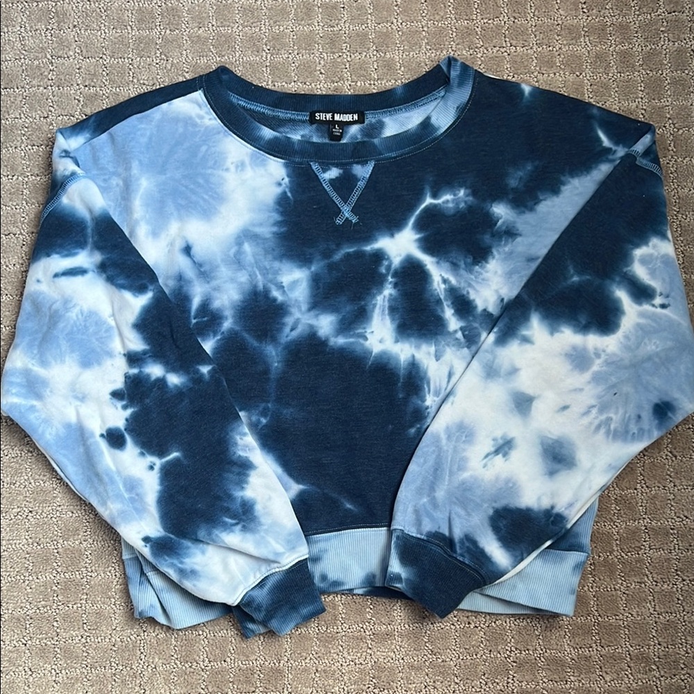 Steve Madden Blue Tie-Dye Kids Sweatshirt